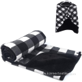 Wearable winter Blanket Tartan Shawl Plush Throw Blanket